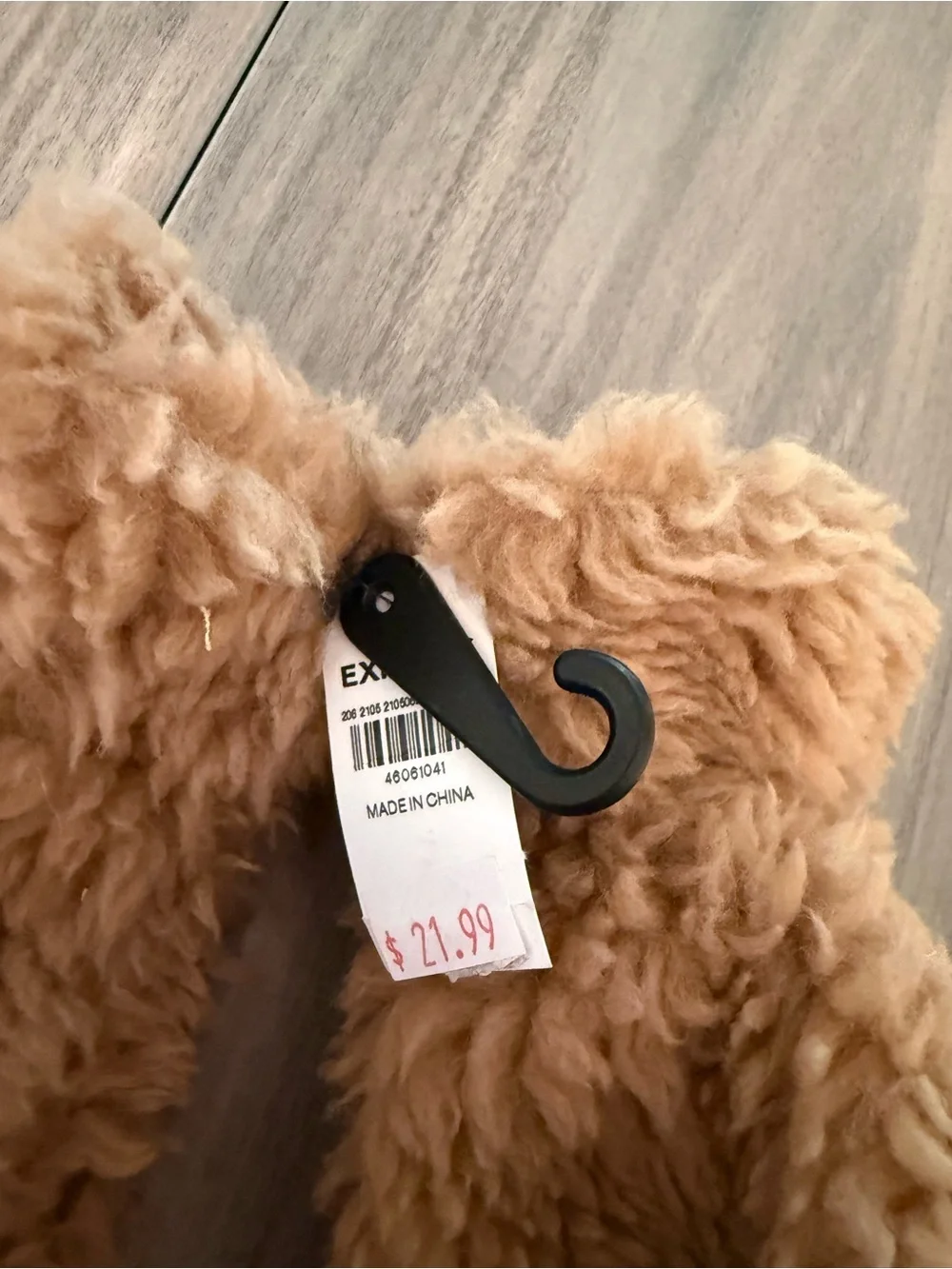 Express Plush Faux Shearling Mittens - Camel Brown